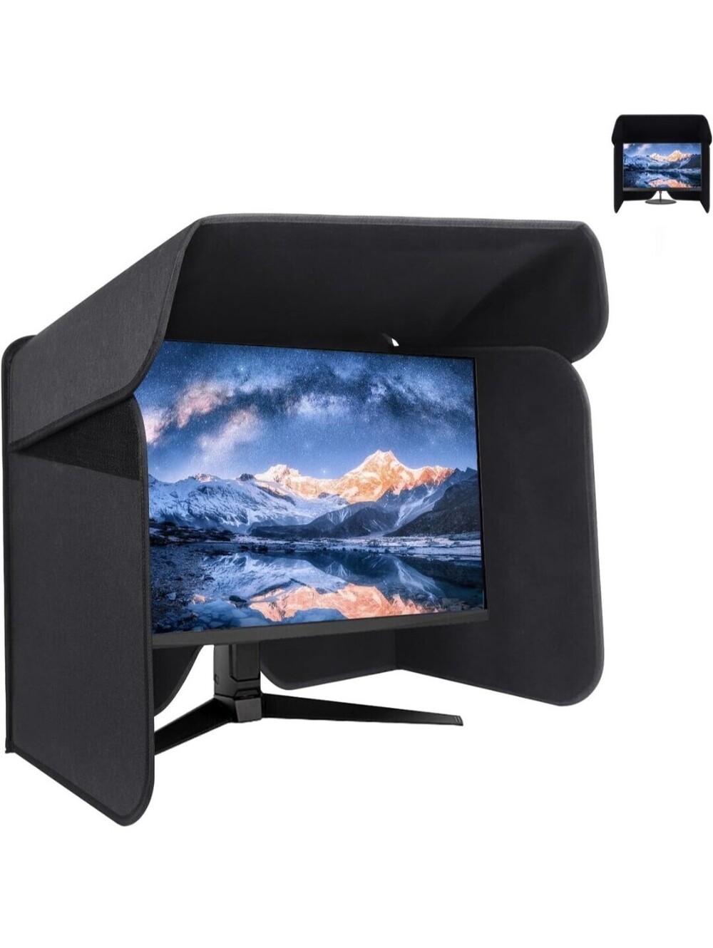 21.5 Inch Display Monitor Hood Sunshade Desktop Computer Black Light Blocking